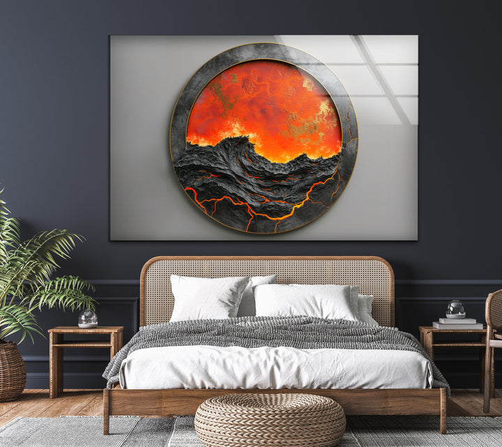 Volcano Picture Tempered Glass printing Wall Art - MyPhotoStation