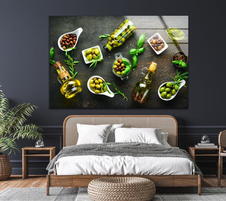 Bunch Of Olives Glass Wall Art, glass image printing, glass prints from photos