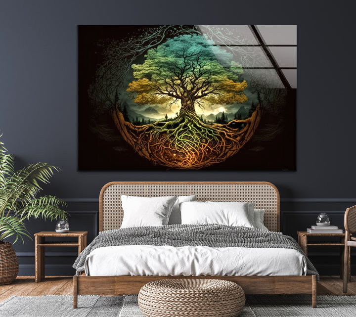 Tree Of Life Glass Wall Art, glass pictures for Wall, glass prints wall art