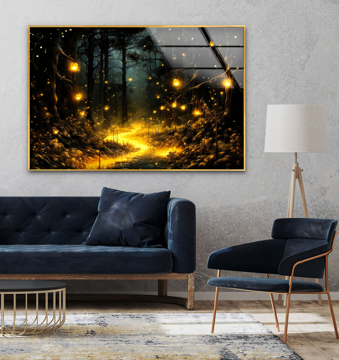 Light In The Forest Glass Wall Art glass pictures for Wall, glass prints wall art