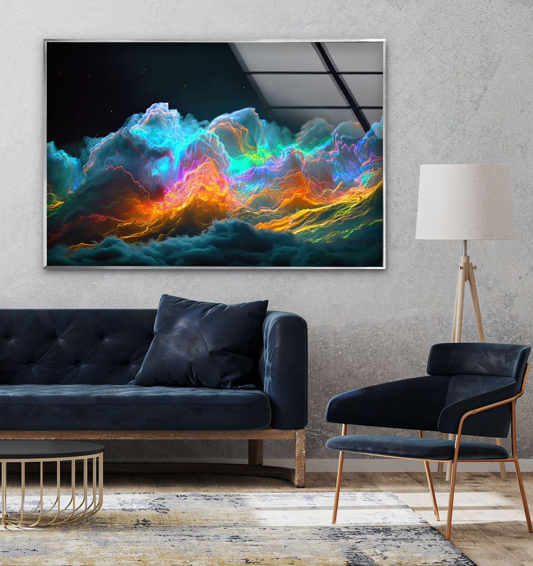 Vibrant Abstract tempered Glass Wall Art