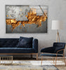 Abstract Rusty Metal Glass Wall Art