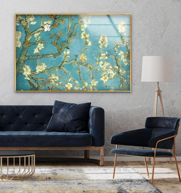 Van Gogh - Almond Blossom Glass Wall Art, glass photo prints, glass picture prints