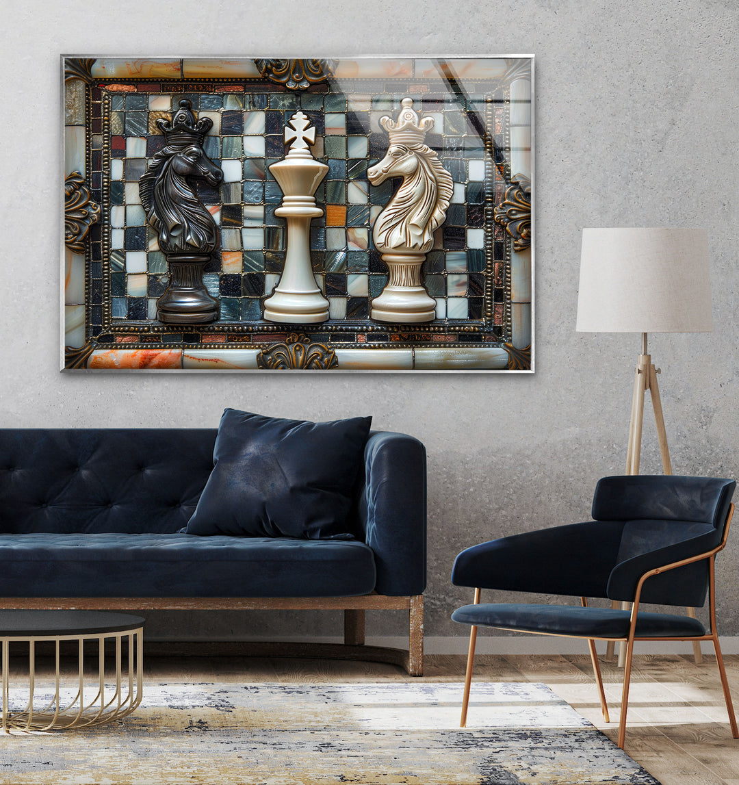 Chess Glass Wall Art