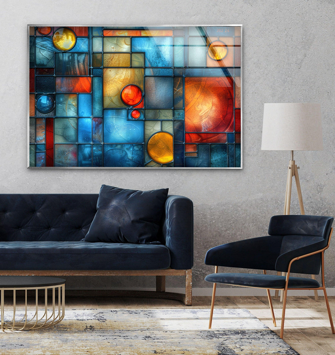 Colorful Stained Circle Glass Wall Art art glass wall art, glass wall art pictures