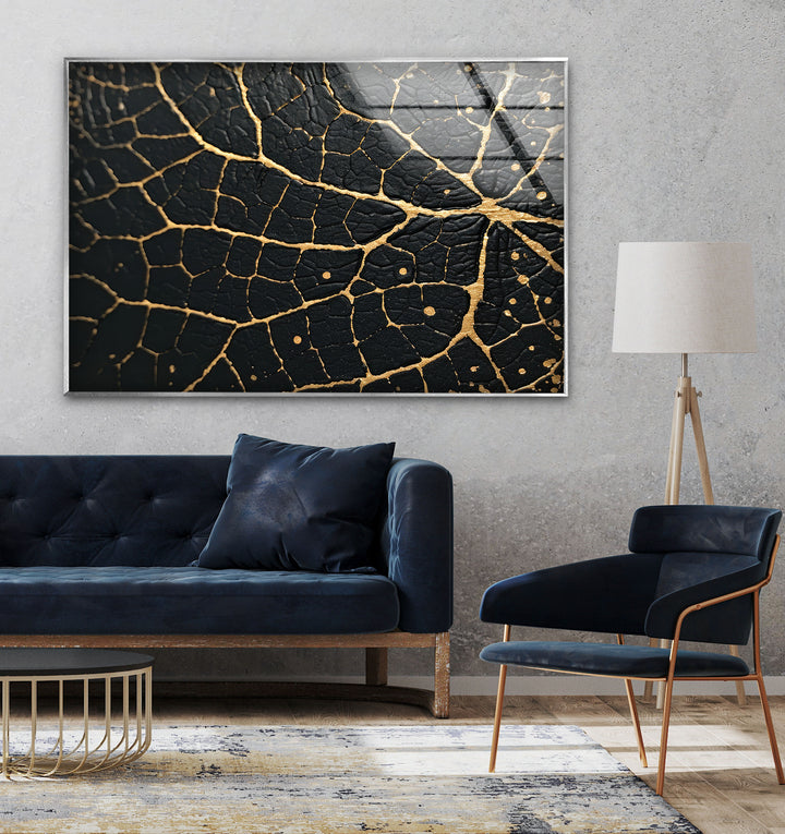 Black and Gold Abstract Glass Wall Art glass wall decor, glass wall art decor