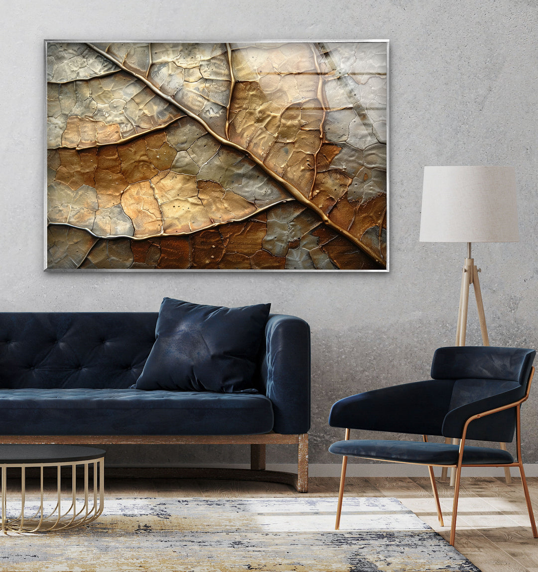 Bronze Leaf Abstract Glass Wall Art art glass wall art, glass wall art pictures