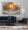 Golden Hour View Tempered Glass Wall Art