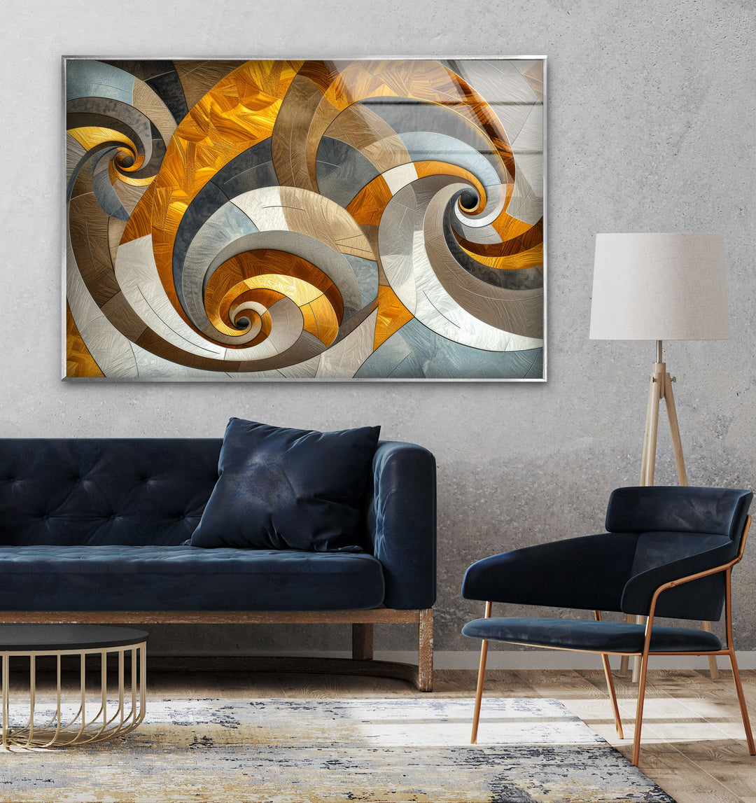 Stained Fractal Design Glass Wall Art Glass Printing Wall Art, Print photos on glass