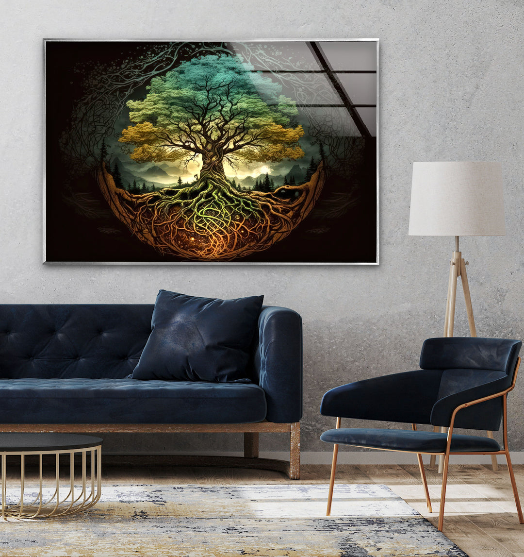 Tree Of Life Glass Wall Art, glass pictures for Wall, glass prints wall art