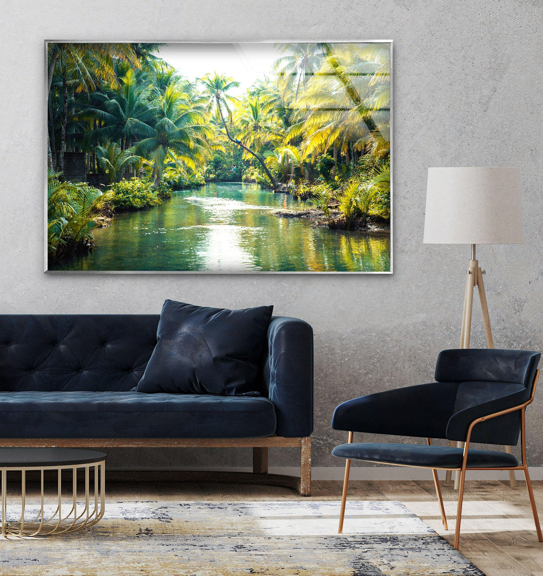 Maasin River Tropical Glass Wall Art glass photo prints, glass picture prints