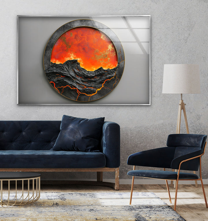 Volcano Picture Tempered Glass Wall Art - MyPhotoStation