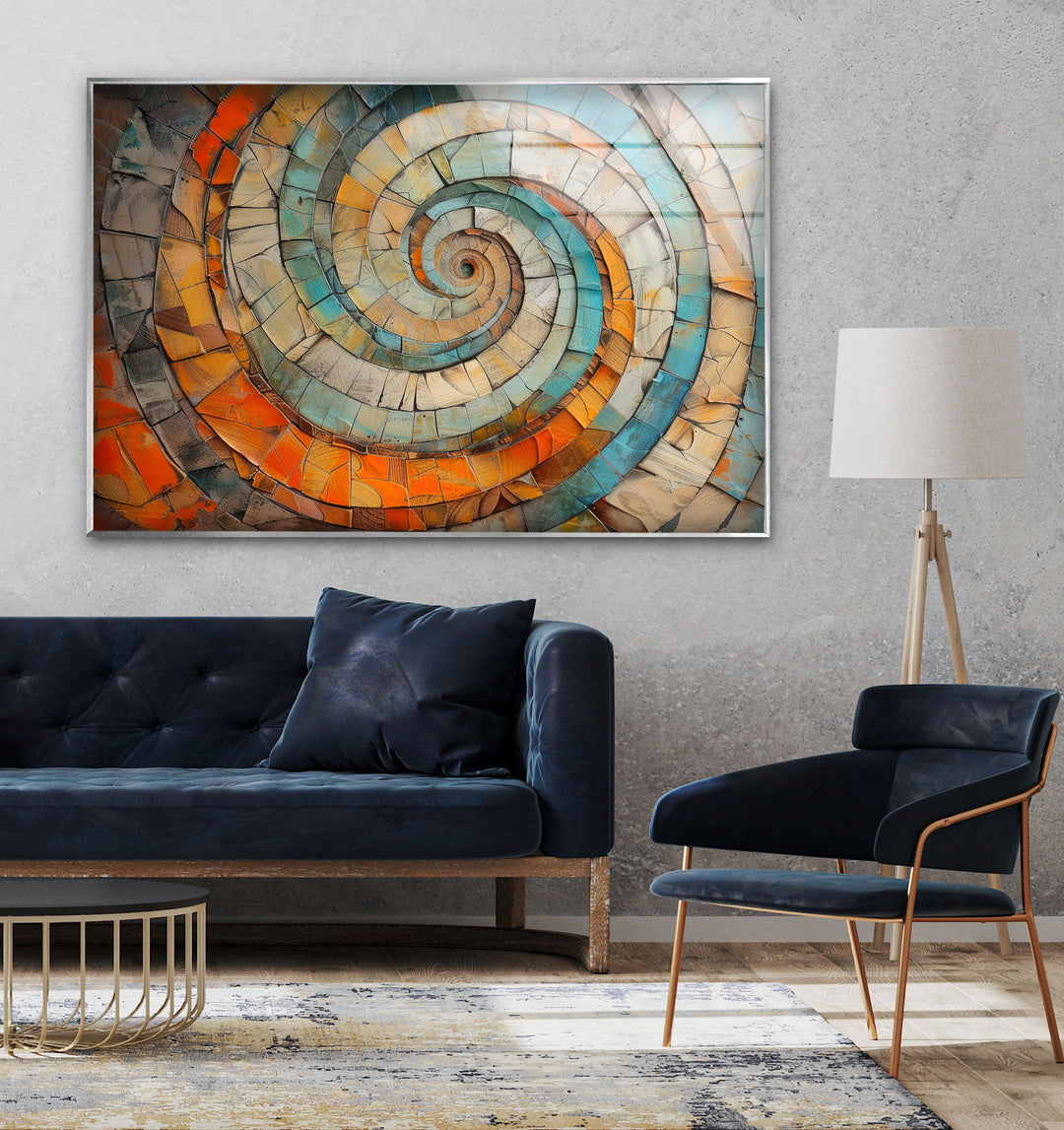 Wood Spiral Glass Wall Art glass photo prints, glass picture prints