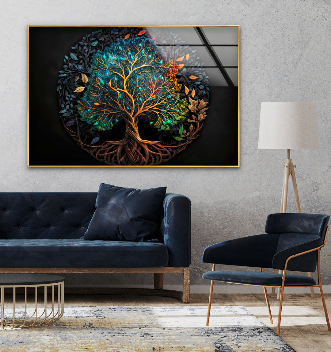 Yggdrasil World Tree of Life Glass Wall Art, glass image printing, glass prints from photos
