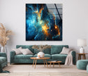 Space Galaxy Glass Wall Art, glass pictures for Wall, glass prints wall art