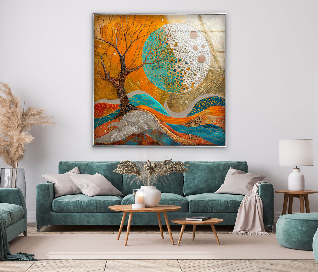 Creative Nature Painting Tempered Glass Wall Art - MyPhotoStation