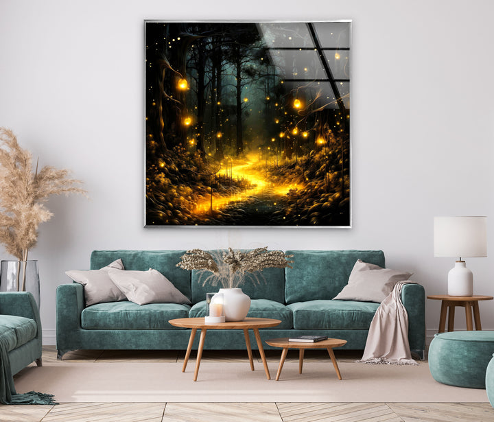 Light In The Forest Glass Wall Art glass photo prints, glass picture prints