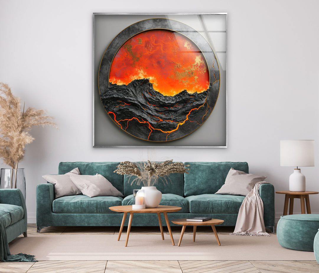 Volcano Picture Tempered Glass Wall Art - MyPhotoStation