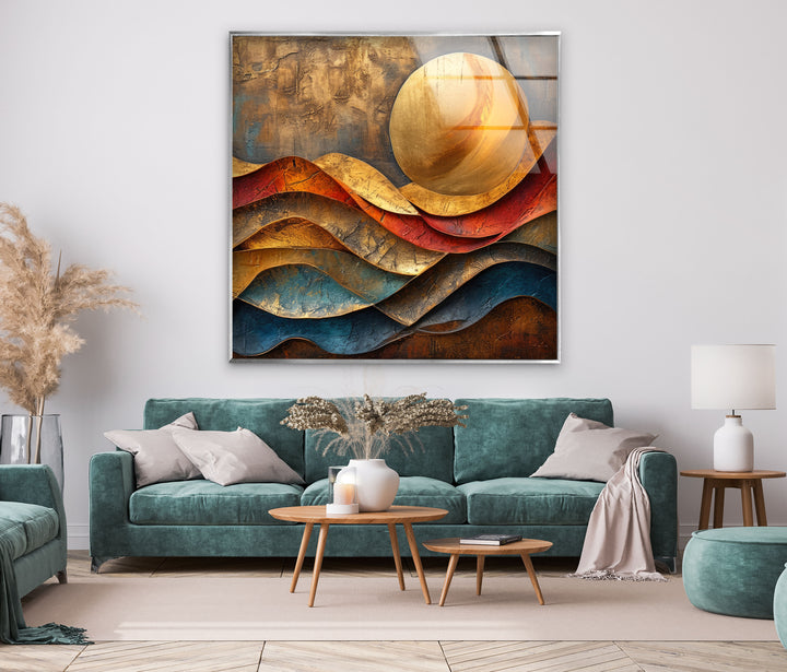 Sunset Abstract Painting Cool Wall Art & Glass Photo Prints