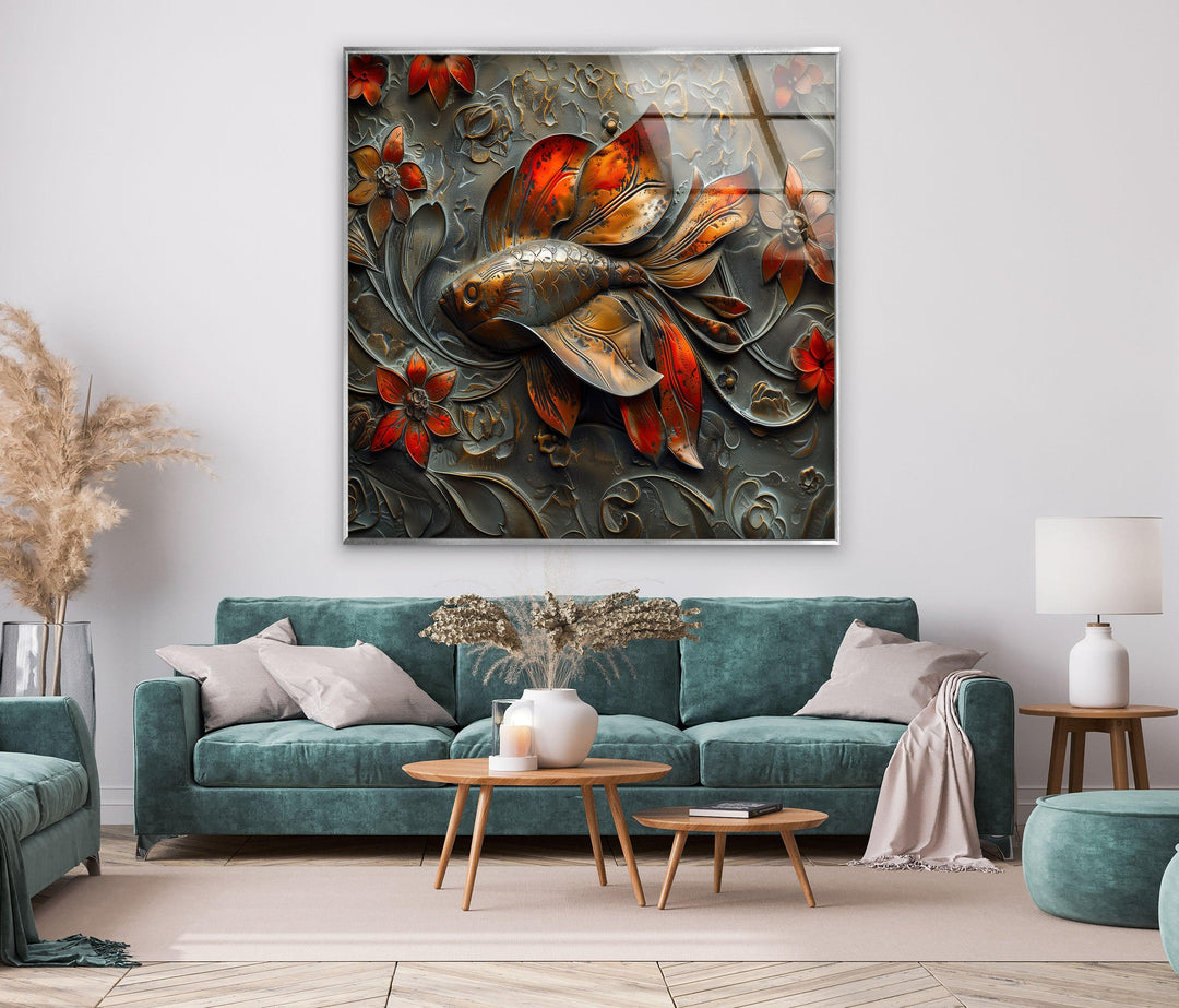 Sculpture Fishes Cool Art Prints & Glass Wall Artwork