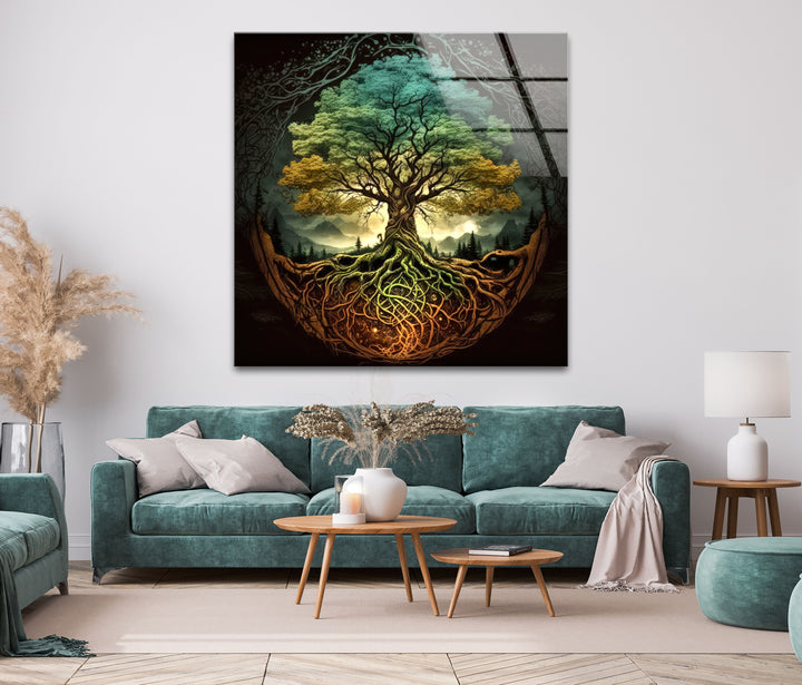 Tree Of Life Glass Wall Art, custom glass pictures, glass art prints