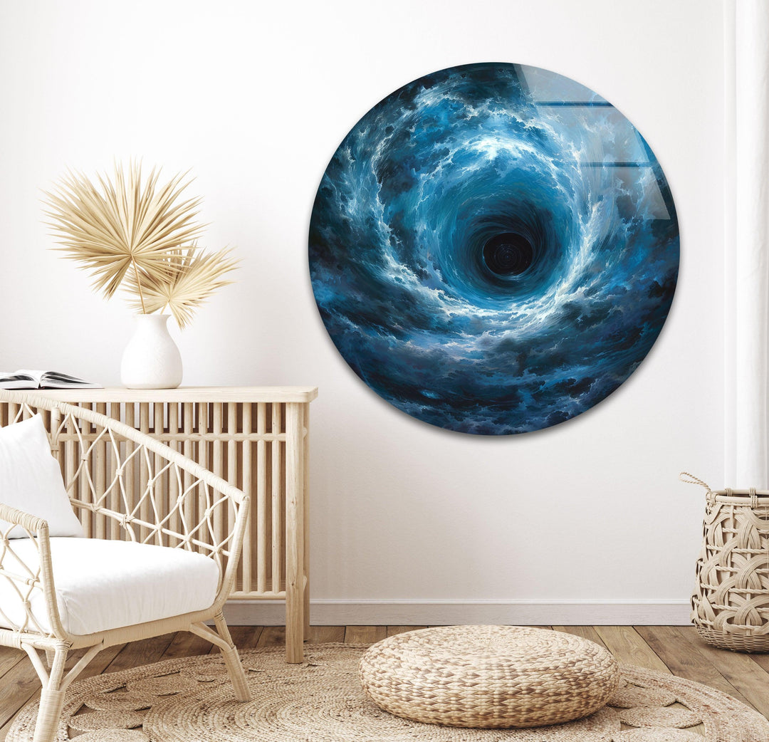 Blue Vortex Glass Wall Art art glass wall art, glass wall art pictures