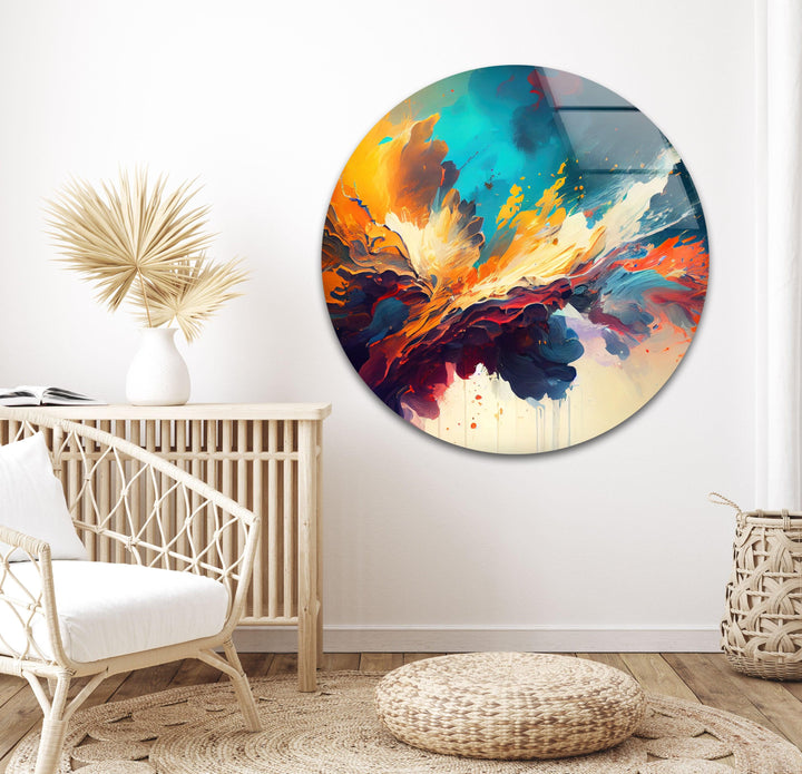 Explosion of Color Glass Wall Art, custom glass photo prints, large glass prints