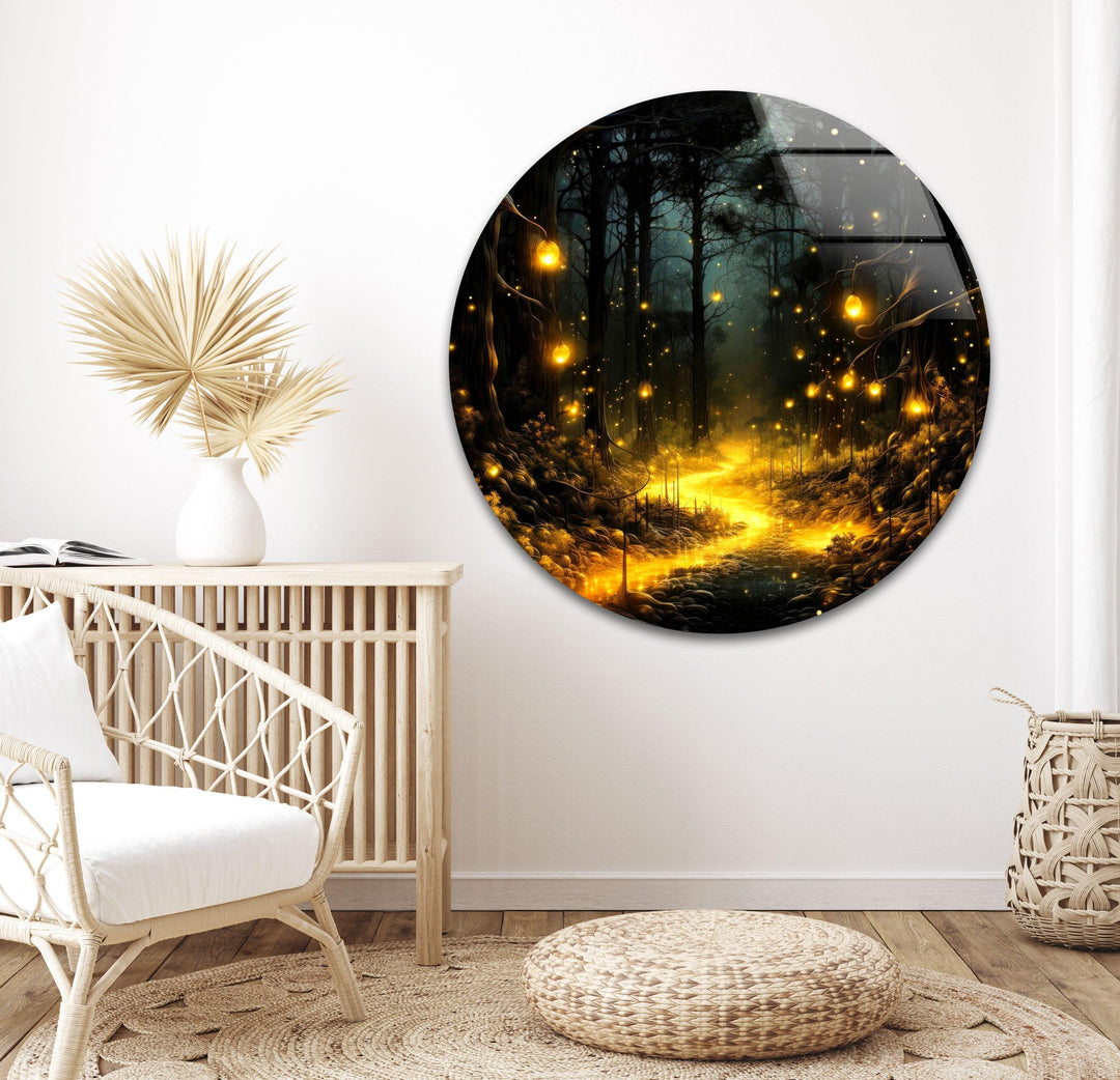 Light In The Forest Glass Wall Art glass image printing, glass prints from photos