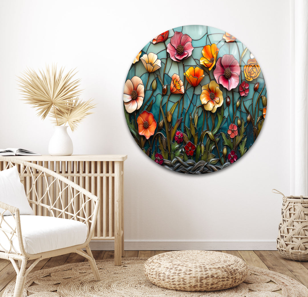 Flower Tempered Glass Wall Art - MyPhotoStation - We have abstract stained glass, stained glass panels, glass picture prints for the walls, and glass wall decor for the living room in our collection. There are pieces here that fit every style, from stained glass furniture to art made of colored glass. People who want to make a big impression can even find indoor sun catchers and large format picture prints.