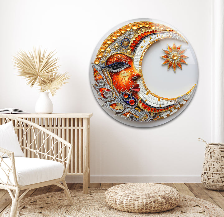 Fancy Moon Tempered Glass Wall Art - MyPhotoStation