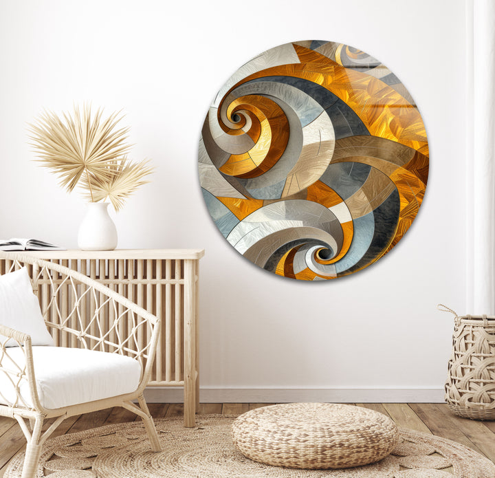 Stained Fractal Design Glass Wall Art glass wall decor, glass wall art decor