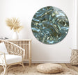 Shiny Blue Waves Glass Wall Art, print on glass, glass printed photos