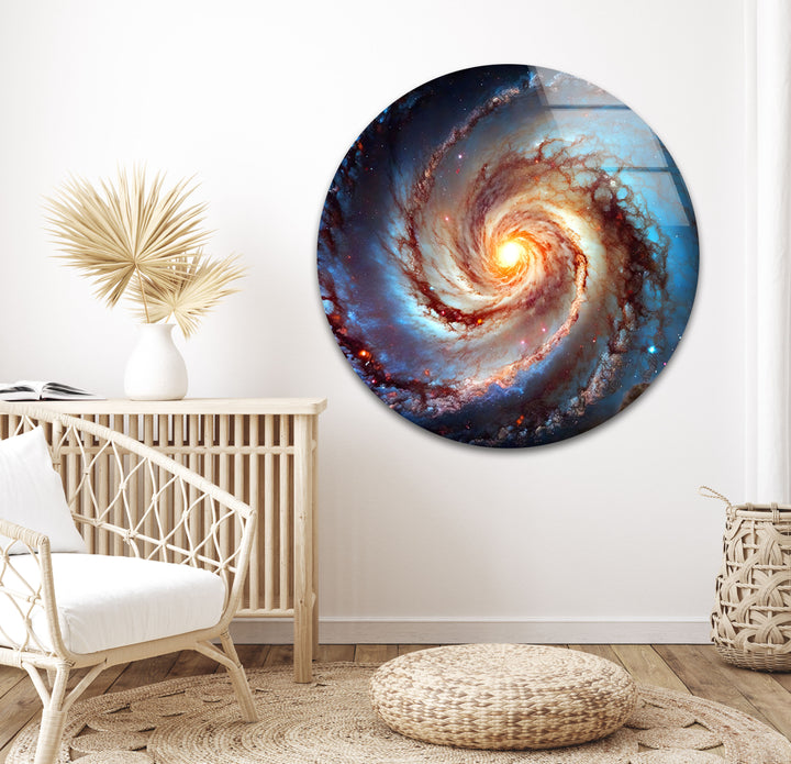 Spiral Galaxy Glass Wall Art, large glass photo prints, glass wall photos