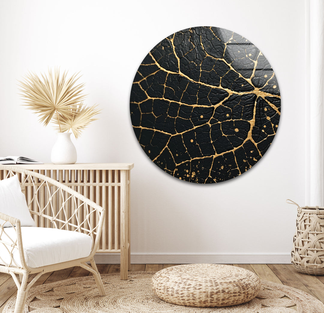 Black and Gold Abstract Glass Wall Art glass image printing, glass prints from photos