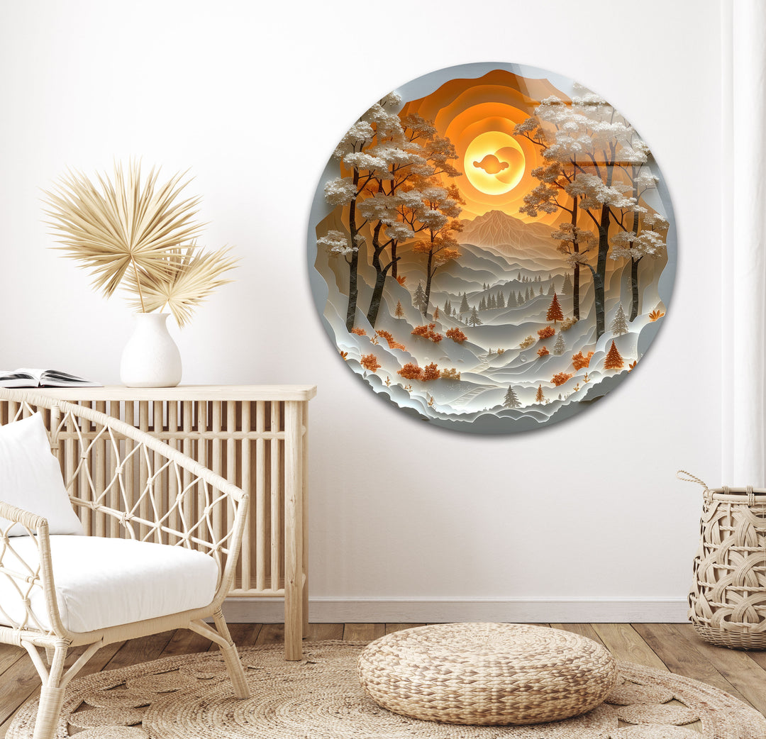 Illustration of Nature Glass Wall Art art glass wall art, glass wall art pictures