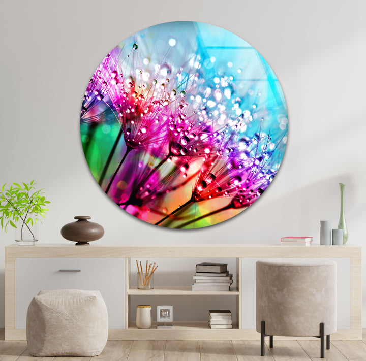 Flower Dandelion Decorative Flower Paintings on Glass