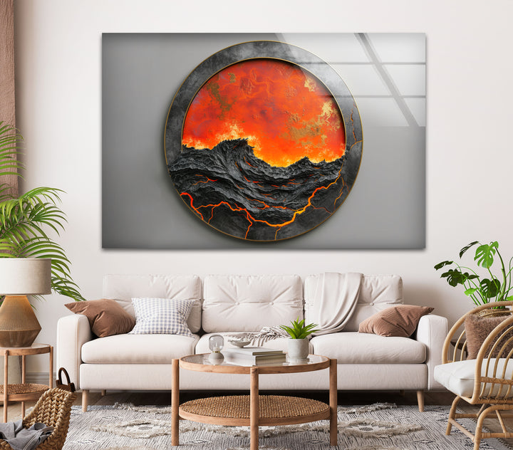 Volcano Picture Tempered Glass Wall Art - MyPhotoStation