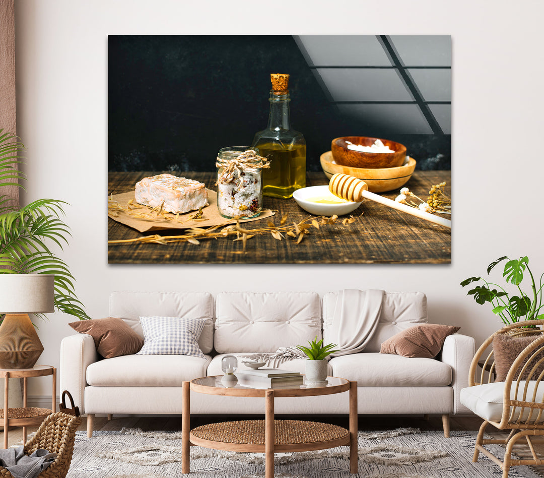 Natural Olive Oil Glass Wall Art, photo print on glass, prints on glass wall art