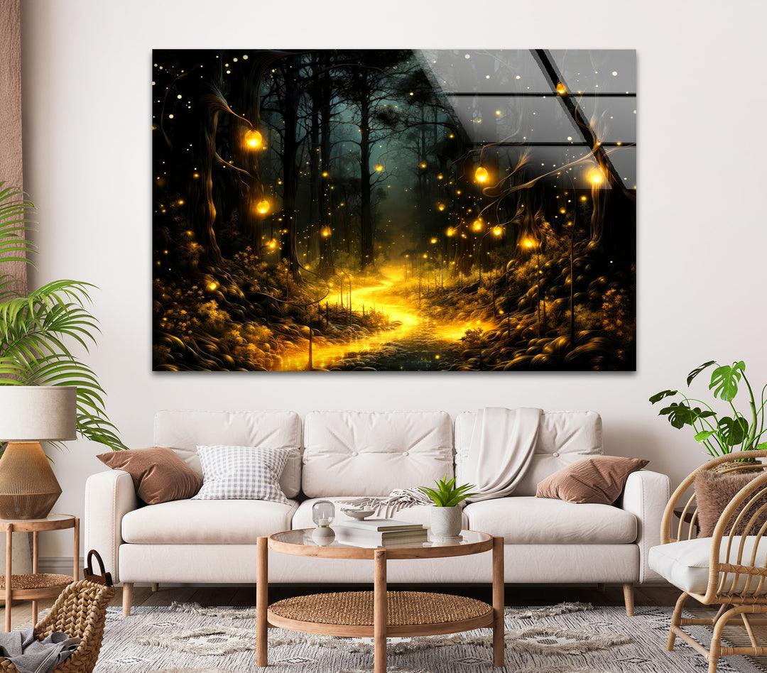 Light In The Forest Glass Wall Art large glass photo prints, glass wall photos