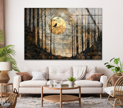 Forest Modern Art Glass Wall Art