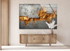 Abstract Rusty Metal Glass Wall Art