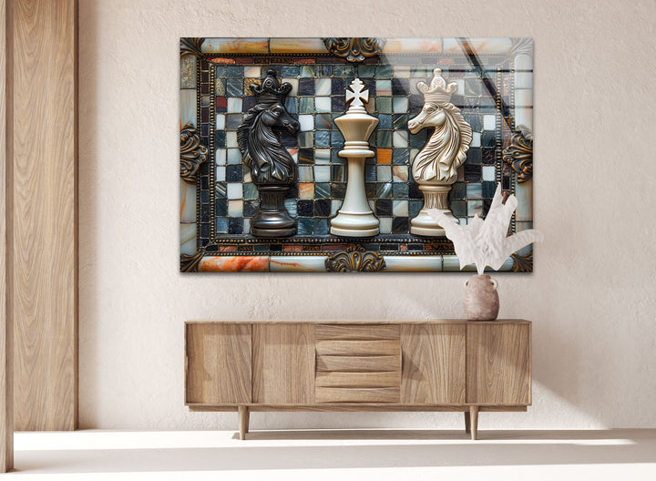 Chess Glass Wall Art