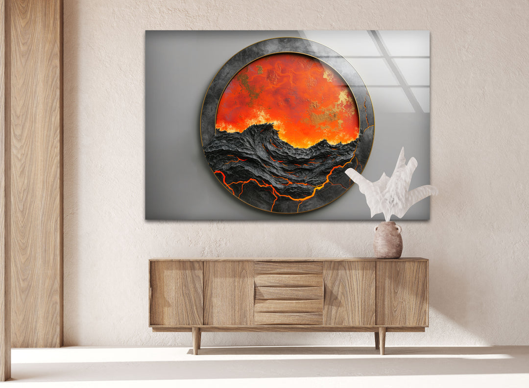 Volcano Picture Tempered Glass Wall Art - MyPhotoStation