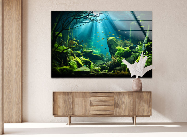 Underwater Forest Glass Wall Art art glass wall art, glass wall art pictures