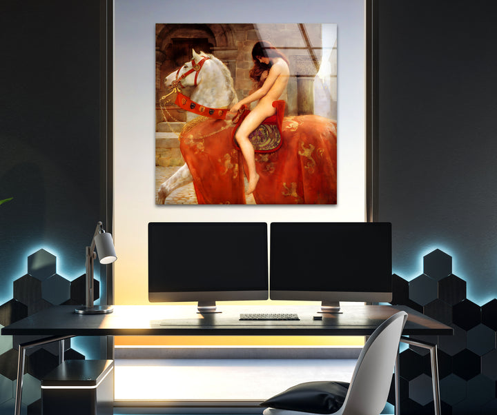 Lady Godiva John Collier Glass Wall Art large glass photo prints, glass wall photos
