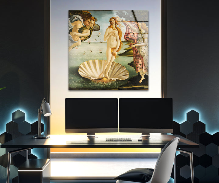 Birth of Venus Sandro Botticelli Glass Wall Art custom glass photo prints, large glass prints
