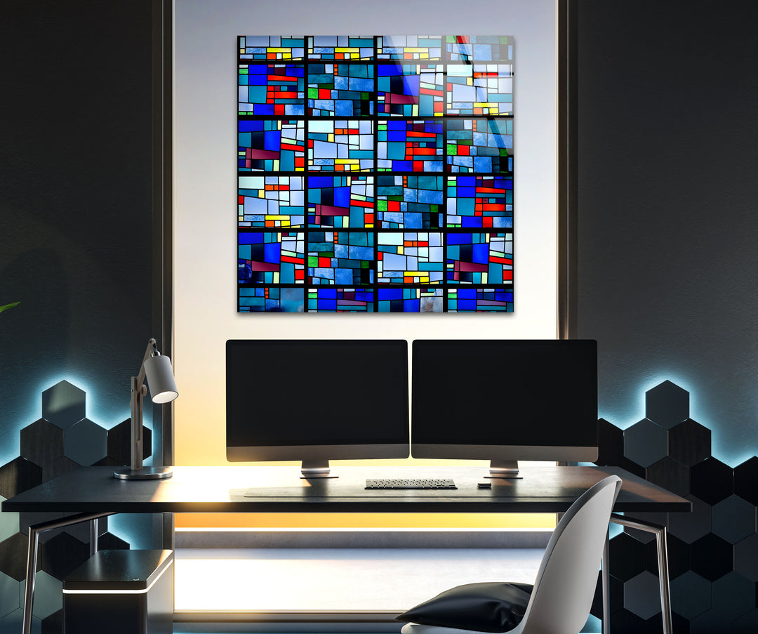 Stained Art of Pablo Picasso Glass Wall Art