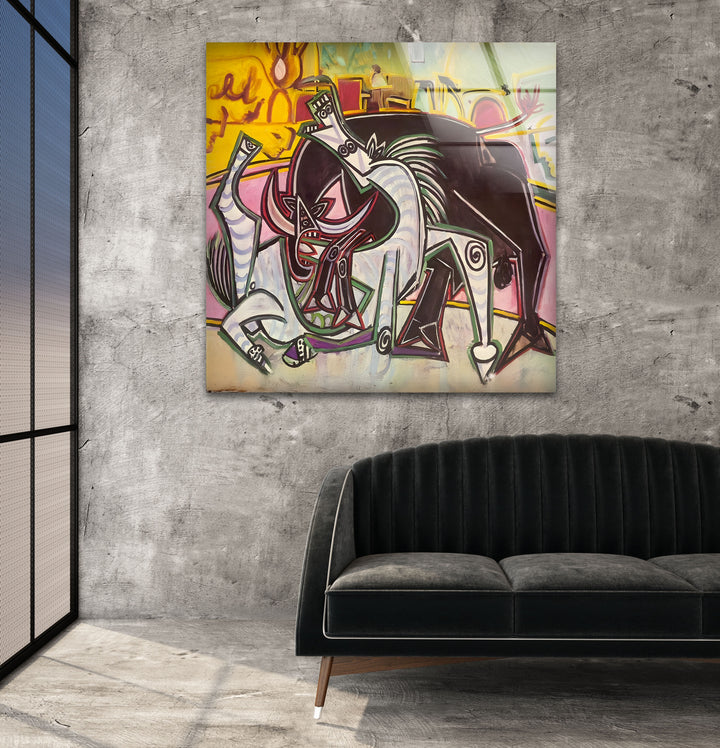 Bullfight Pablo Picasso Glass Wall Art