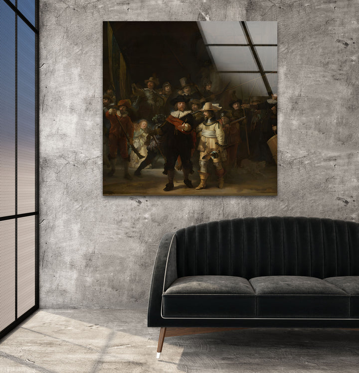 The Night Watch Rembrandt Glass Wall Art Glass Printing Wall Art, Print photos on glass
