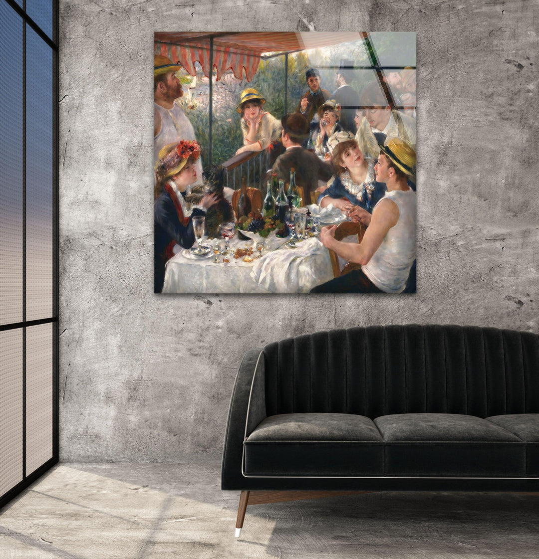 Luncheon of the Boating Party Pierre-Auguste Renoir Glass Wall Art custom glass photo prints, large glass prints
